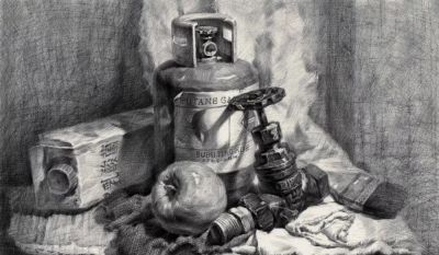 ​江振坤100素静物描作品 - 图画吧TUHUABA