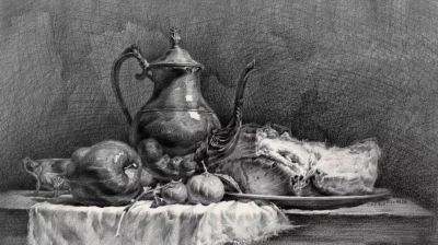 ​江振坤100素静物描作品 - 图画吧TUHUABA