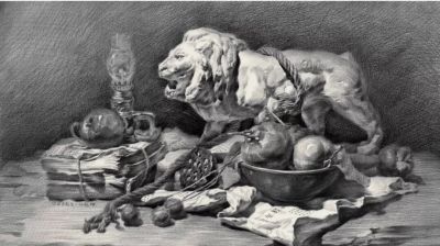 ​江振坤100素静物描作品 - 图画吧TUHUABA
