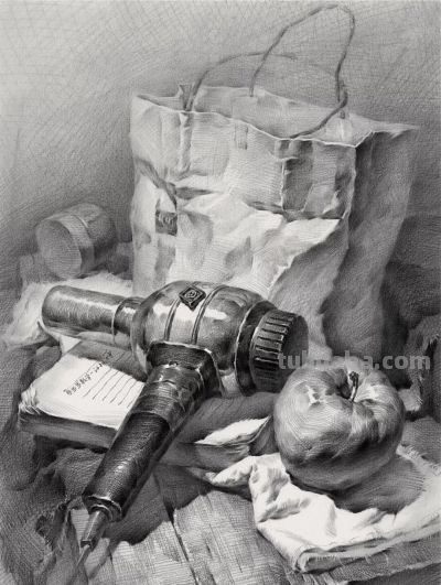 ​江振坤100素静物描作品 - 图画吧TUHUABA