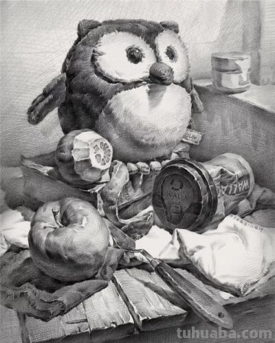​江振坤100素静物描作品 - 图画吧TUHUABA