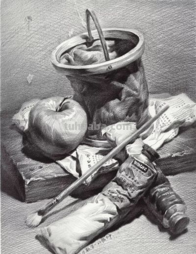 ​江振坤100素静物描作品 - 图画吧TUHUABA