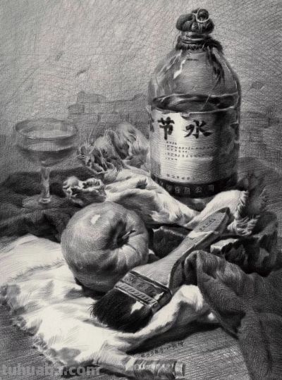 ​江振坤100素静物描作品 - 图画吧TUHUABA