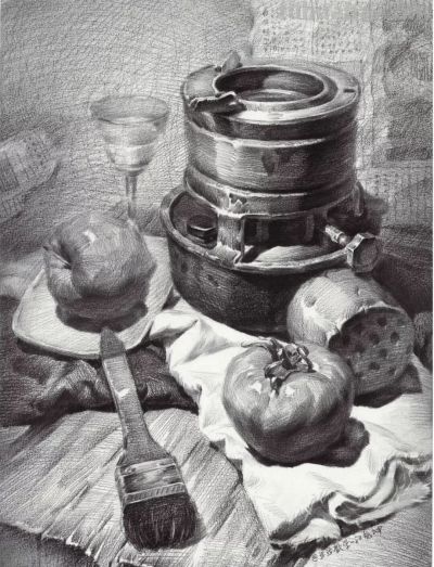 ​江振坤100素静物描作品 - 图画吧TUHUABA