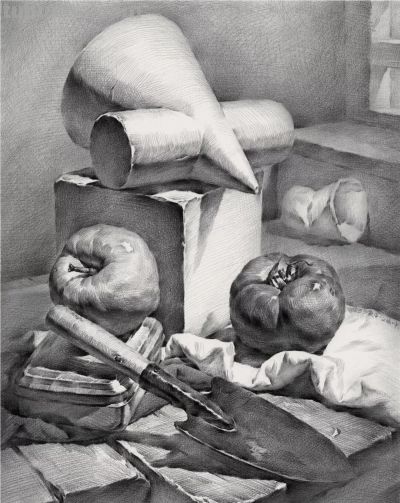 ​江振坤100素静物描作品 - 图画吧TUHUABA