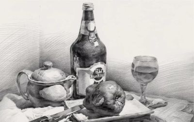 ​江振坤100素静物描作品 - 图画吧TUHUABA