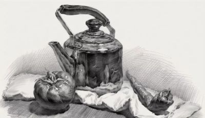 ​江振坤100素静物描作品 - 图画吧TUHUABA