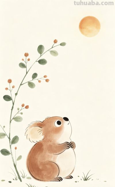 治愈系水彩小动物🌷极简留白太温柔 - 图画吧TUHUABA