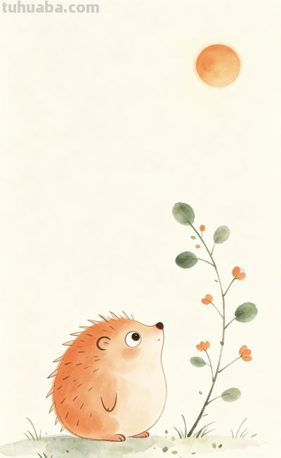 治愈系水彩小动物🌷极简留白太温柔 - 图画吧TUHUABA