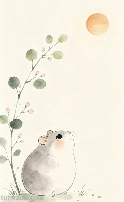 治愈系水彩小动物🌷极简留白太温柔 - 图画吧TUHUABA