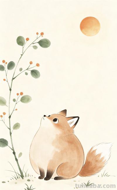治愈系水彩小动物🌷极简留白太温柔 - 图画吧TUHUABA