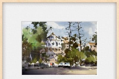 每日一画 | 洋楼藏翠衔云影 街色洇光抱夏声——小洋楼·写意水彩 - 今日头条