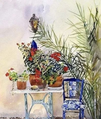 德国画家埃尔克·梅姆勒的水彩 - 图画吧TUHUABA