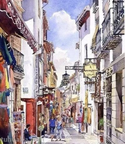 德国画家埃尔克·梅姆勒的水彩 - 图画吧TUHUABA