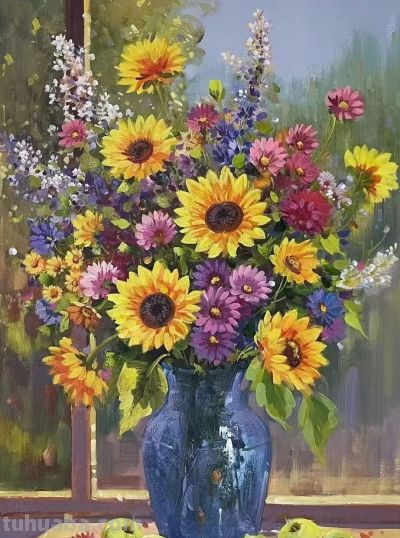 手绘油画作品 - 图画吧TUHUABA