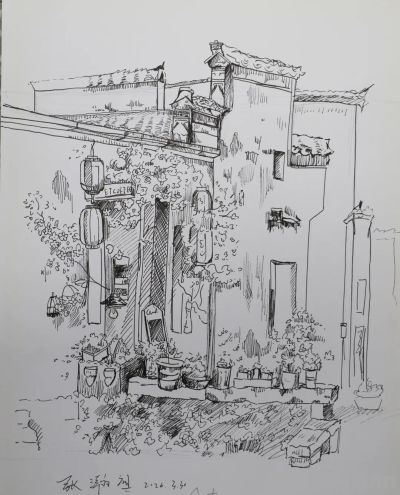 合二艺术馆|合肥二中“醇美艺术”西递研学写生作品展(1) - 今日头条 合二艺术馆|合肥二中“醇美艺术”西递研学写生作品展(1) - 图画吧TUHUABA