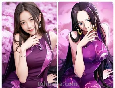 雨波COS女帝太还原，路飞果然能挂上去 - 图画吧TUHUABA