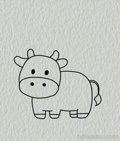 简笔画每日更新之可爱牛牛 - 图画吧TUHUABA