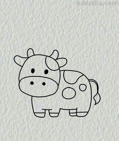 简笔画每日更新之可爱牛牛 - 图画吧TUHUABA
