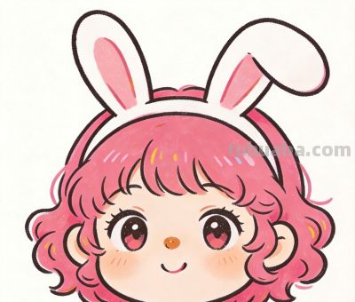 可爱头像｜简笔画少女 - 图画吧TUHUABA