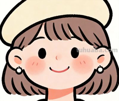 可爱头像｜简笔画少女 - 图画吧TUHUABA