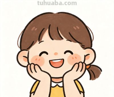 可爱头像｜简笔画少女 - 图画吧TUHUABA