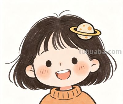 可爱头像｜简笔画少女 - 图画吧TUHUABA