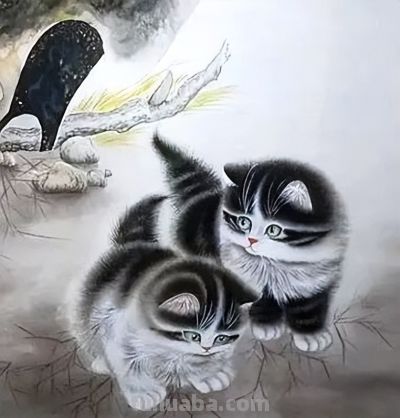 这组小猫咪，画得太可爱了！ - 图画吧TUHUABA