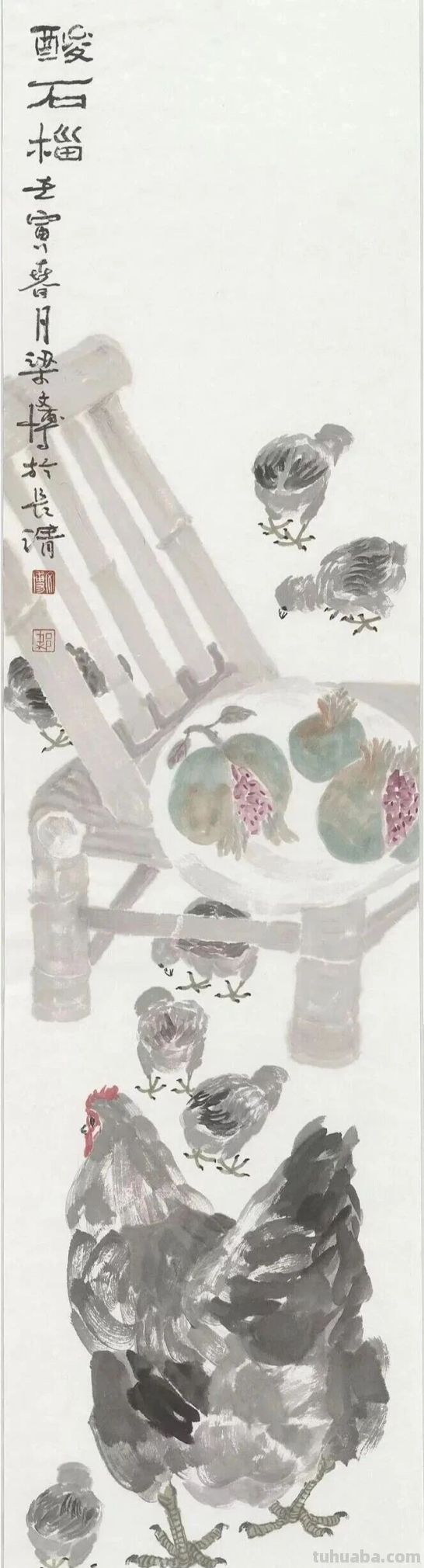 人物画名家梁文博笔下的花鸟家禽 - 图画吧TUHUABA