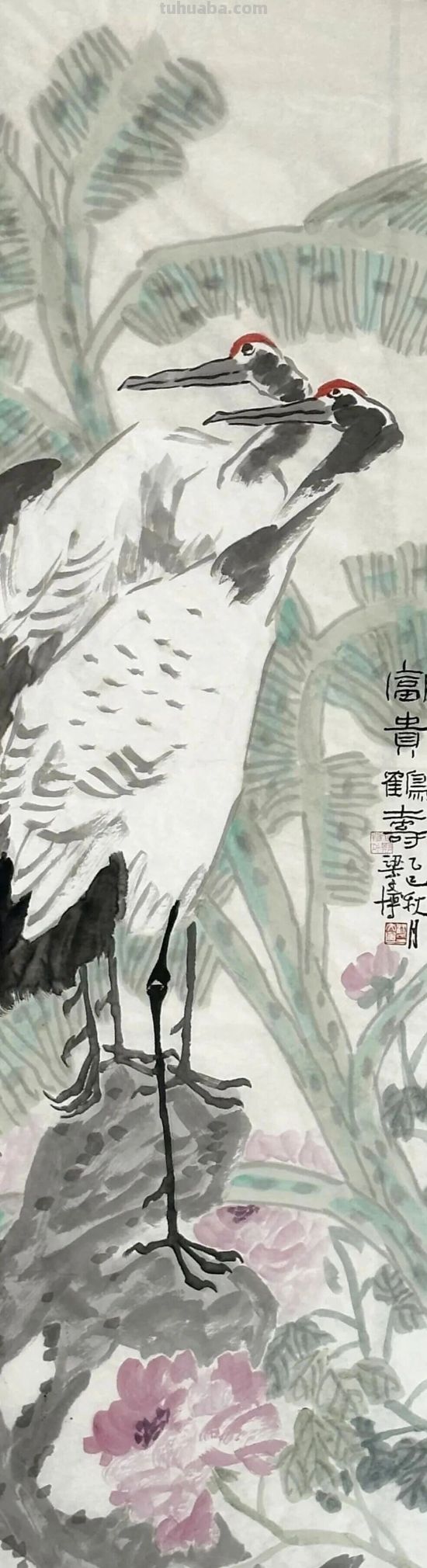 人物画名家梁文博笔下的花鸟家禽 - 图画吧TUHUABA