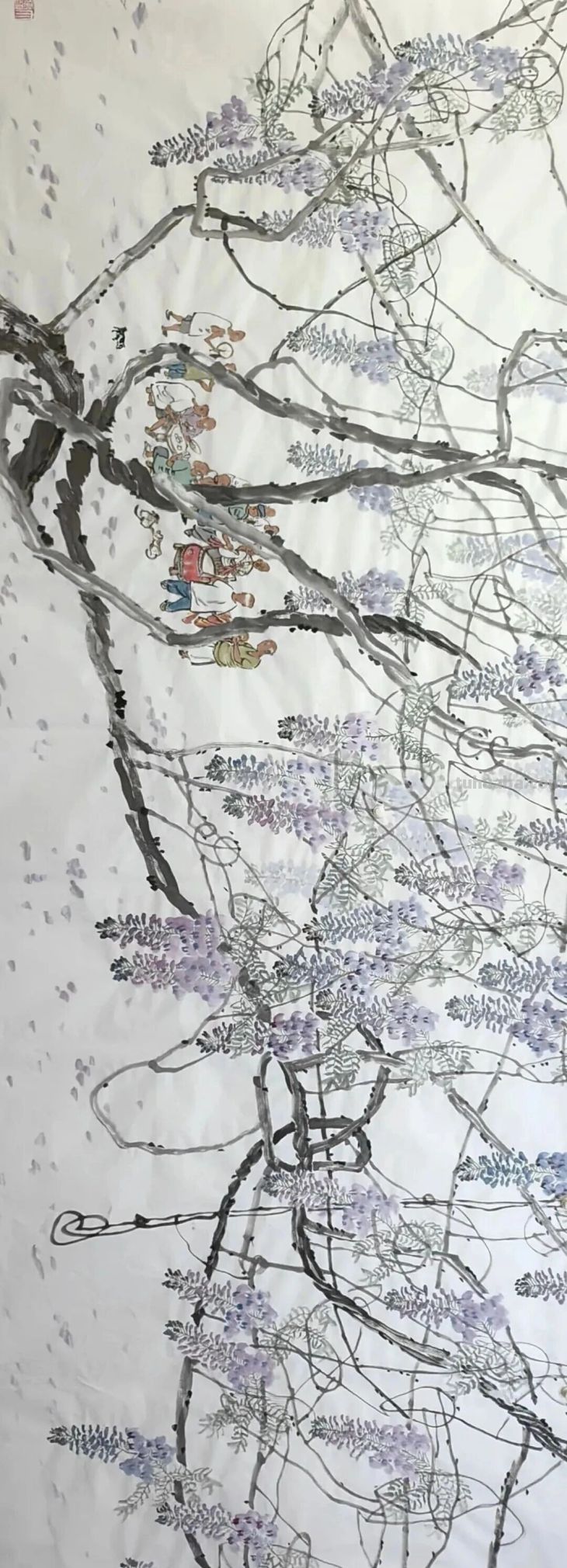 人物画名家梁文博笔下的花鸟家禽 - 图画吧TUHUABA