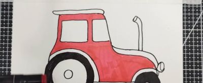 【儿童简笔画教程】男孩们喜欢的小车车来了#一起学画画 - 图画吧TUHUABA