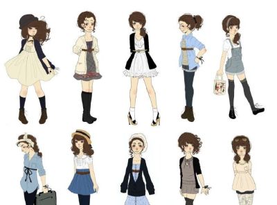 #绘画学习# 绘制妹子的时候不知道画什么衣服？看这一组就够 - 图画吧TUHUABA