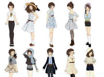 #绘画学习# 绘制妹子的时候不知道画什么衣服？看这一组就够 - 图画吧TUHUABA