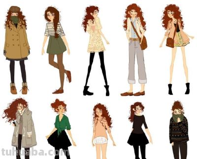 #绘画学习# 绘制妹子的时候不知道画什么衣服？看这一组就够 - 图画吧TUHUABA
