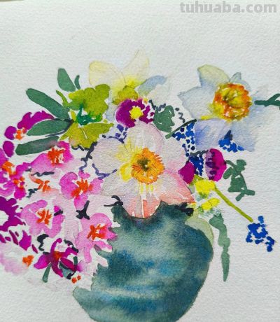 水彩花卉 - 图画吧TUHUABA