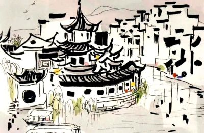 吴冠中的速写 - 图画吧TUHUABA