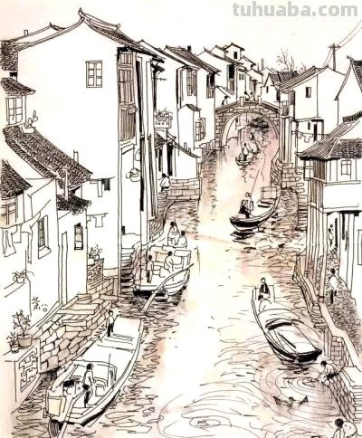 吴冠中的速写 - 图画吧TUHUABA