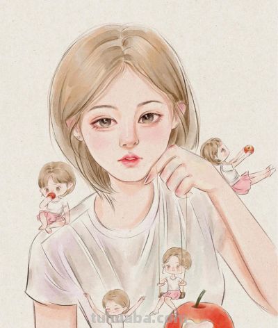 少女的风格变奏曲：从旗袍温婉到日常灵动，水彩画出浪漫宇宙 - 图画吧TUHUABA