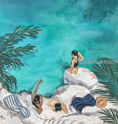 纽约画家“穿越术”：水彩不只能写意，还能复刻你记忆里海风温度 - 图画吧TUHUABA