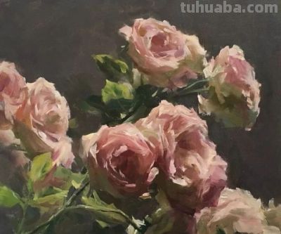 美国写实风景画家Kyle Ma油画花卉赏 - 图画吧TUHUABA
