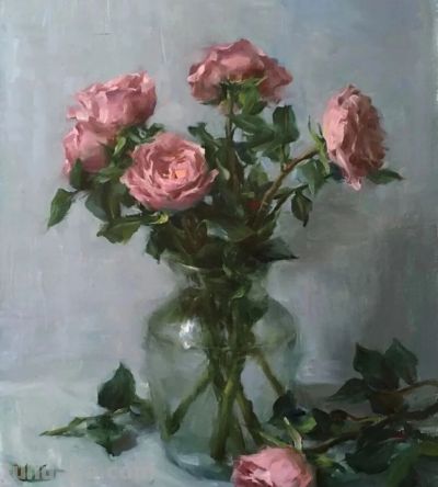 美国写实风景画家Kyle Ma油画花卉赏 - 图画吧TUHUABA