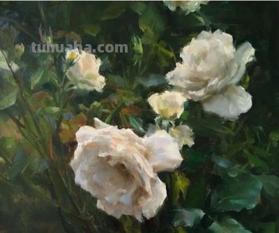 美国写实风景画家Kyle Ma油画花卉赏 - 图画吧TUHUABA