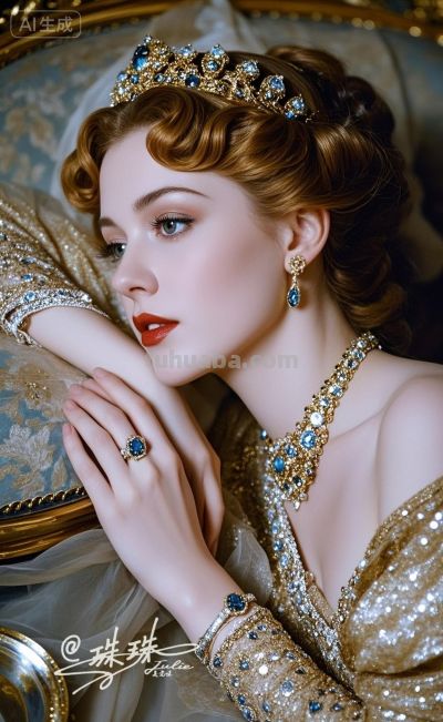 油画里的宫廷少女，温柔又美丽，藏着旧世纪的绝代风华 - 图画吧TUHUABA