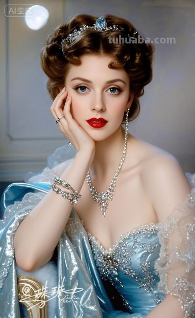 油画里的宫廷少女，温柔又美丽，藏着旧世纪的绝代风华 - 图画吧TUHUABA