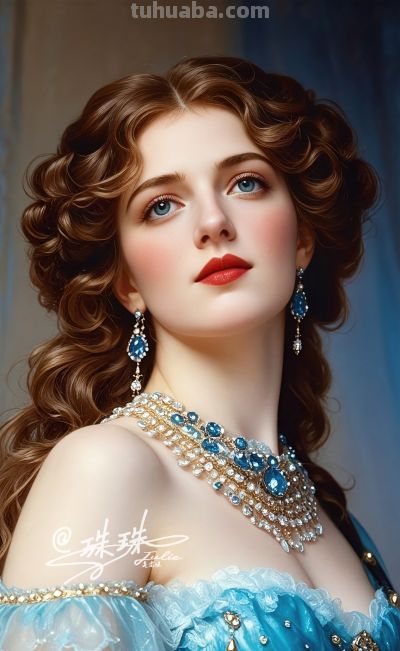 油画里的宫廷少女，温柔又美丽，藏着旧世纪的绝代风华 - 图画吧TUHUABA