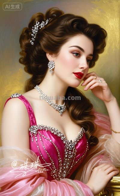 油画里的宫廷少女，温柔又美丽，藏着旧世纪的绝代风华 - 图画吧TUHUABA