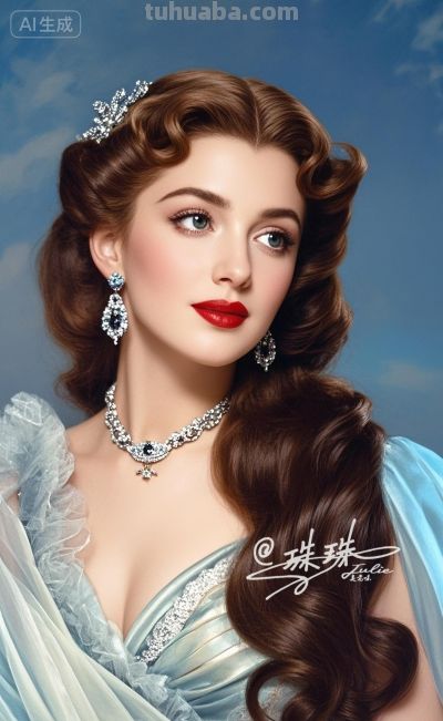 油画里的宫廷少女，温柔又美丽，藏着旧世纪的绝代风华 - 图画吧TUHUABA