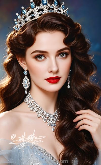 油画里的宫廷少女，温柔又美丽，藏着旧世纪的绝代风华 - 图画吧TUHUABA