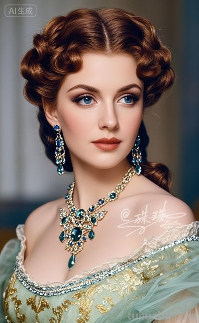 油画里的宫廷少女，温柔又美丽，藏着旧世纪的绝代风华 - 图画吧TUHUABA